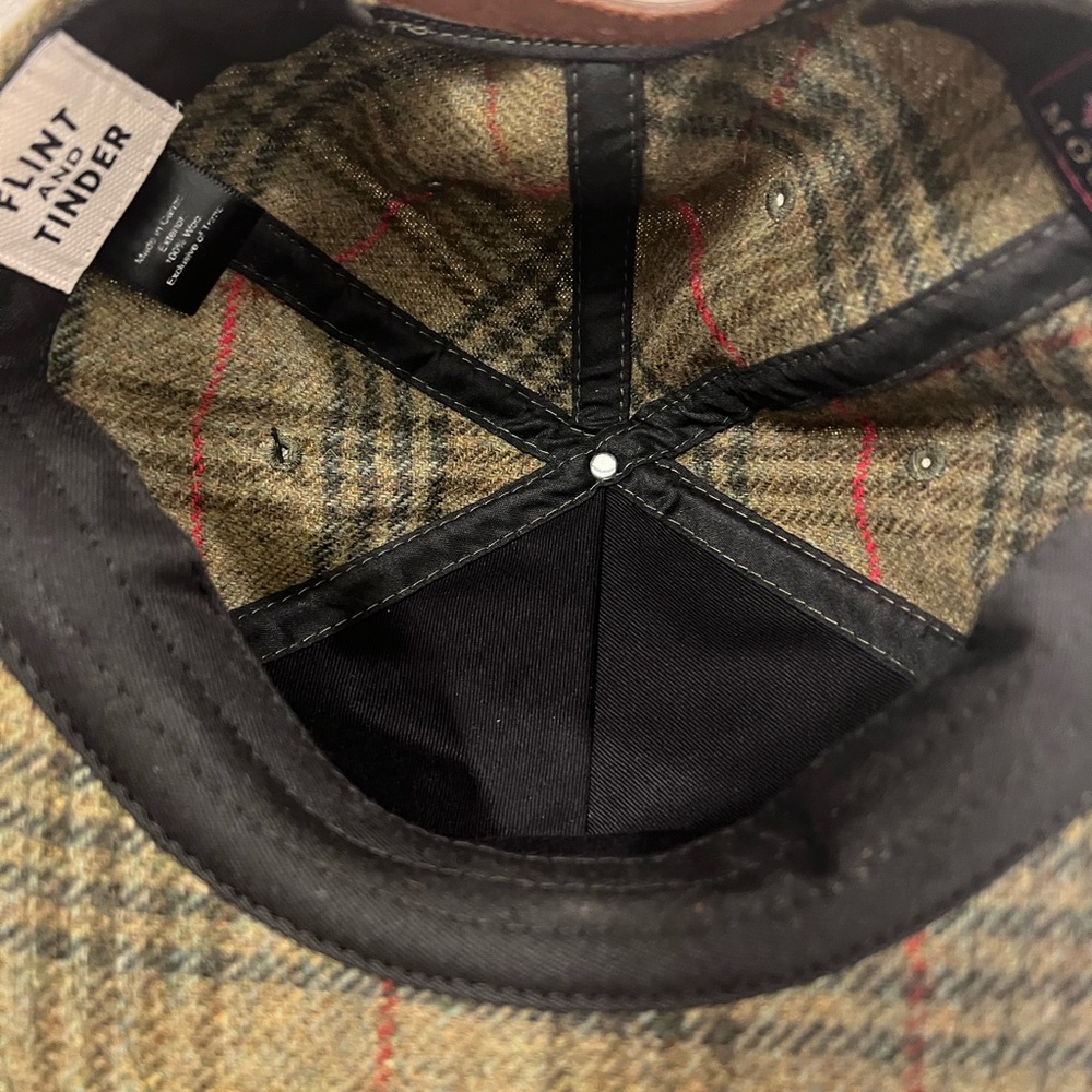 Flint and Tinder Hat Cap Tweed 5-Panel Hat in Forest Tartan - Picture 9 of 9